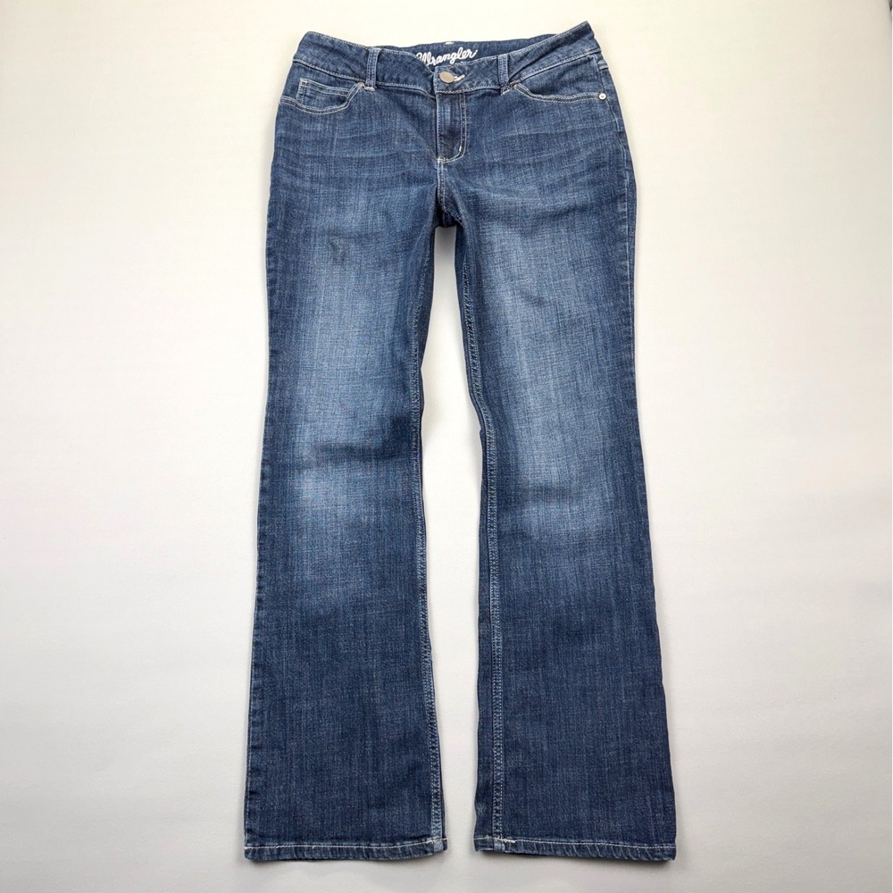 Wrangler Boot Cut Jeans Size 11x32 Stretch Denim Blue Western Cowgirl Y2K Style